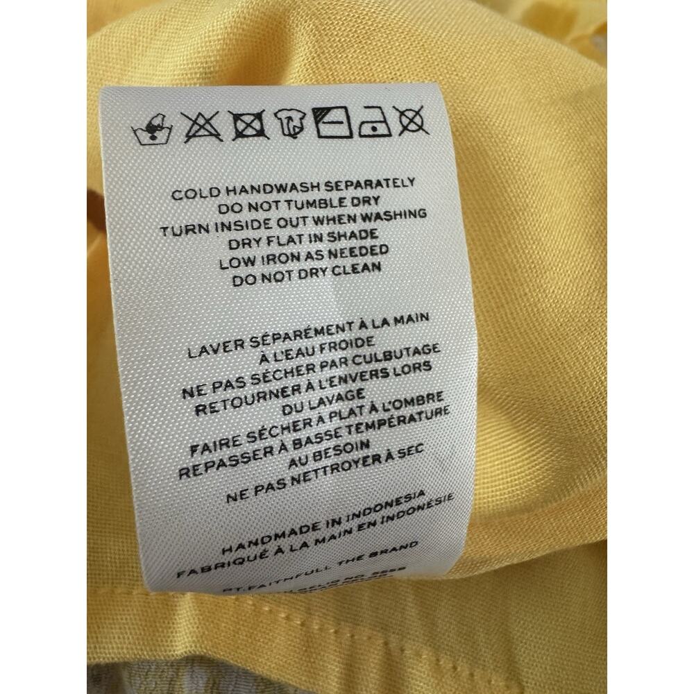 Faithfull The Brand Midi Dress Women’s Medium Floral Yellow Ari - Picture 7 of 14